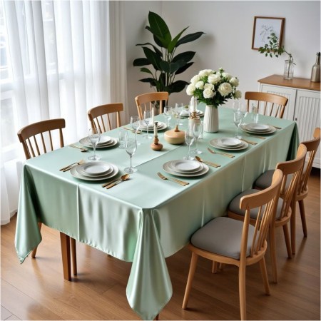 Fata de masa de Paste din satin lux - Elegance Lux (VERDE deschis) [2]