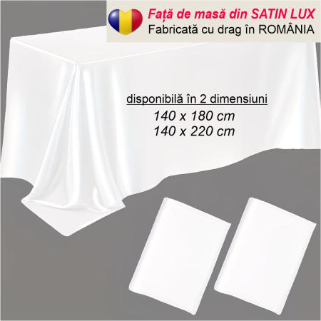 Fata de masa de Paste din satin lux - Elegance Lux (ALB) [2]