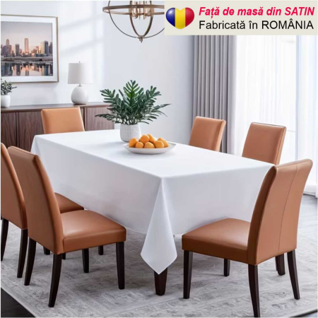 Fata de masa eleganta din satin lux - Elegance Lux (ALB) [1]