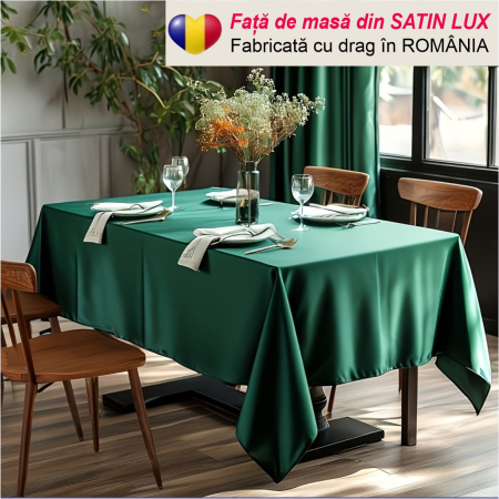 Fata de masa eleganta din satin lux - Elegance Lux (VERDE) [0]