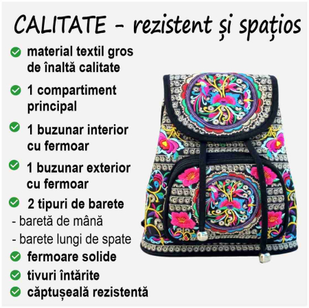 Ghiozdan tip rucsac Fantezia Lux - Multicolor (33x27x12 cm) [5]