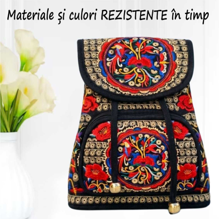 Ghiozdan tip rucsac Fantezia Lux - ROSU (33x27x12 cm) [4]