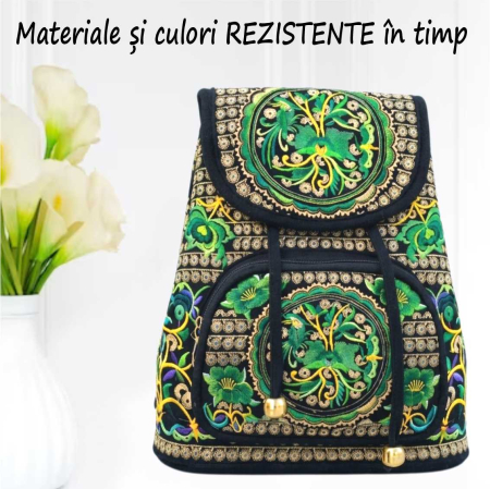 Ghiozdan tip rucsac Fantezia Lux - VERDE (33x27x12 cm) [4]
