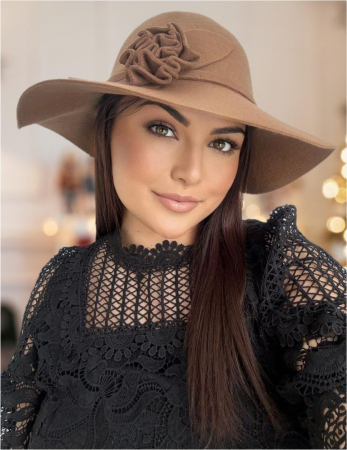 PALARII CHIC - Palarie dama fetru Sabrina-palarie grena, palarie reglabila