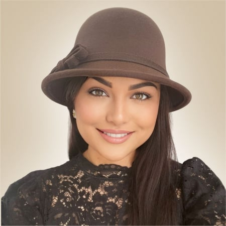 Palarie de dama cu boruri rotunde MONALISA (MARO mahon) - marime unica, reglabila [1]