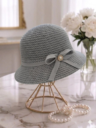 Palarie de soare de lux cu boruri mic SCARLET Lady (GRI) - marime unica, reglabila [1]