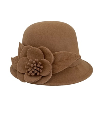 Palarie dama fetru Rose-palarie cappuccino, palarie reglabila [4]