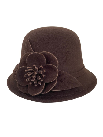 Palarie dama fetru Rose-palarie maro, palarie reglabila [4]