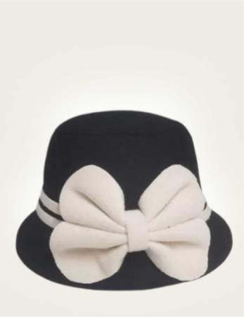 Palarie dama fetru Bella-palarie neagra, palarie reglabila [3]