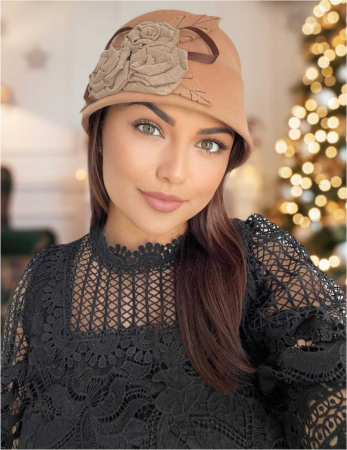 Palarie dama fetru Ariana-palarie maro [3]
