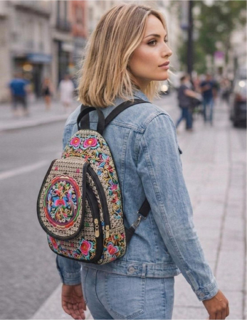RUCSACURI - Rucsac  elegant de dama - Fantezie Chic - Roz