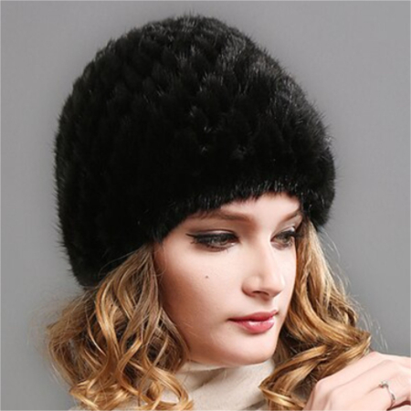 Caciula din blana de NURCA - Princess Lux (NEAGRA) - marime universala [4]