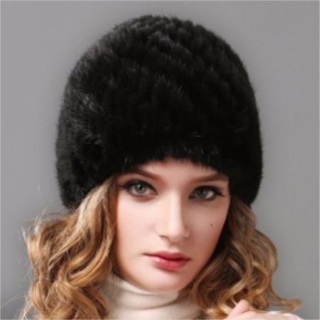 Caciula din blana de NURCA - Princess Lux (NEAGRA) - marime universala [3]