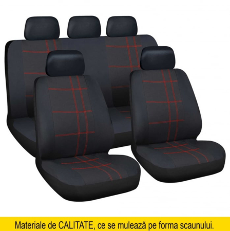 Set complet de 9 huse auto pentru scaunele masinii - marime universala [2]