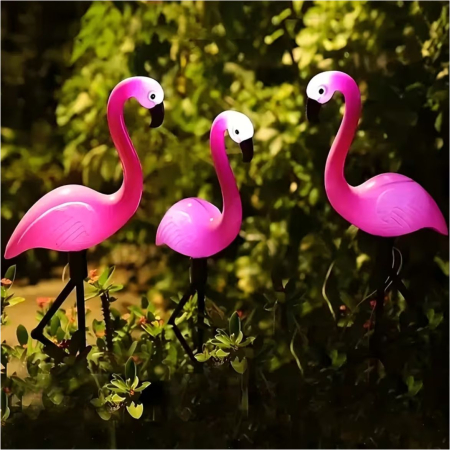 Decorațiuni solare luminoase - Flamingo Roz [2]