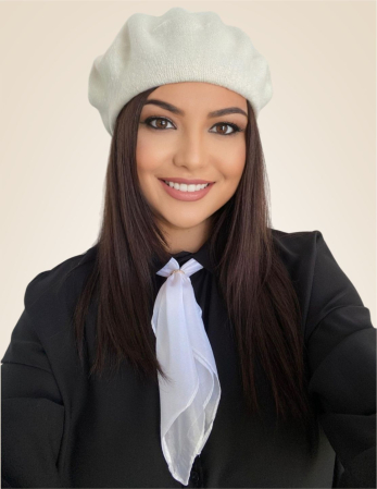 BERETE si SETURI - Set elegant BERETA + ESARFA (ALB perlat)