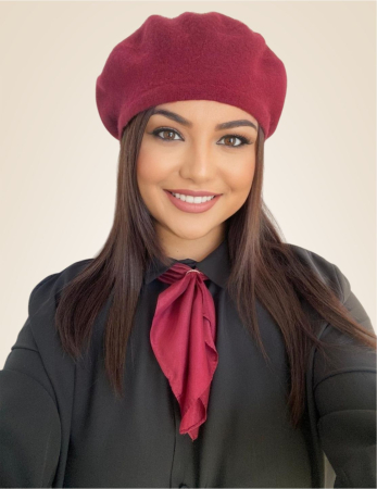 BERETE si SETURI - Set elegant BERETA + ESARFA (GRENA)