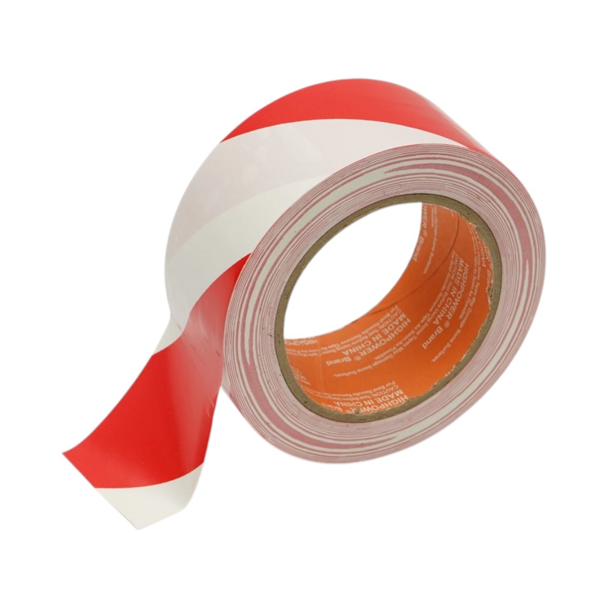 Banda adeziva de avertizare si marcare podea PVC rosu-alb 48mm x 33m HighPower [3]