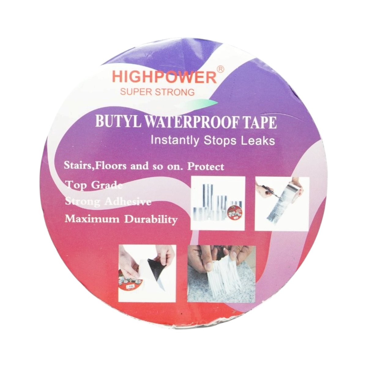 Banda butilica hidroizolanta autoadeziva 200mm x 5m cu folie de aluminiu HighPower [5]