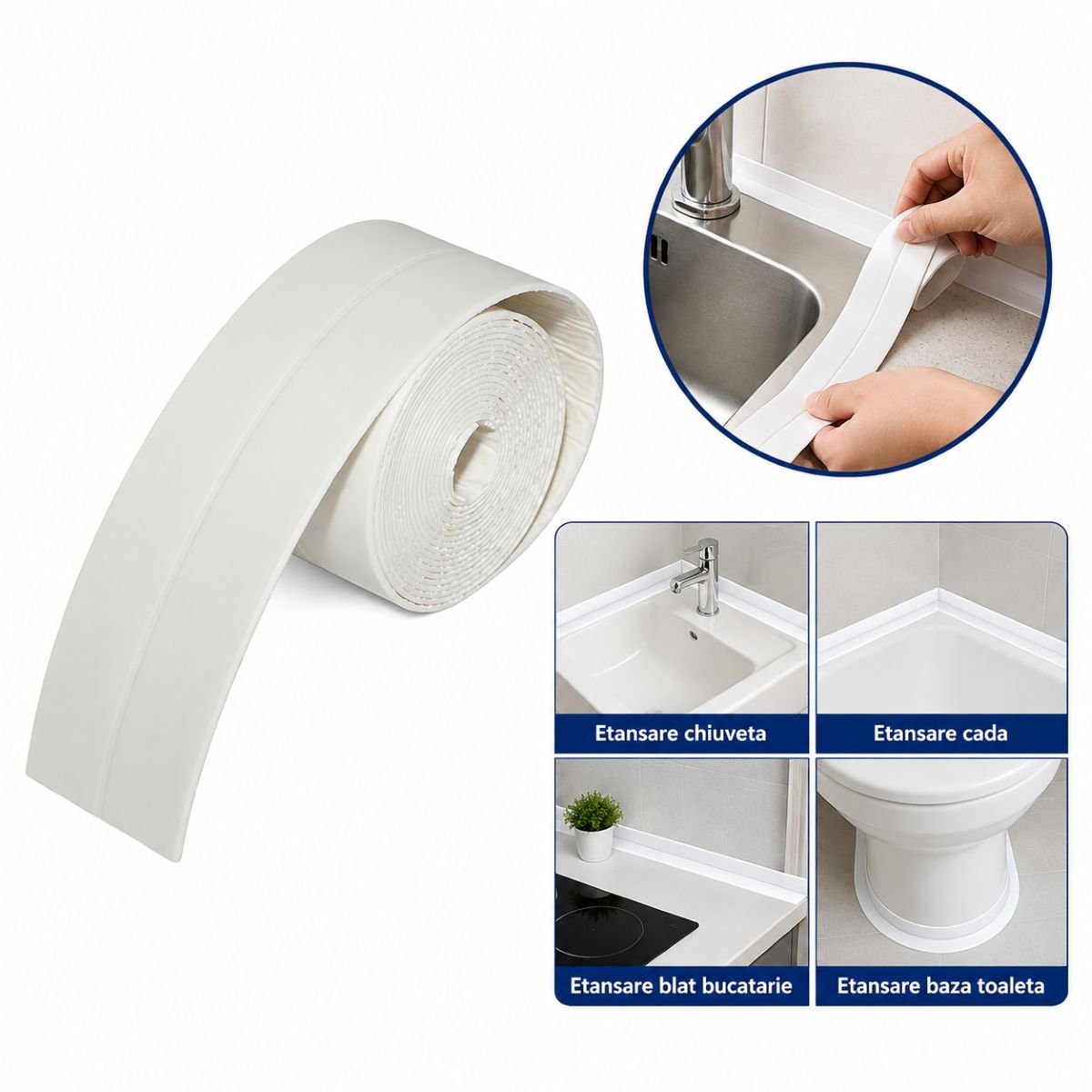 Banda etansare cada si chiuveta impermeabila autoadeziva 60mm x 3.2m HighPower [5]