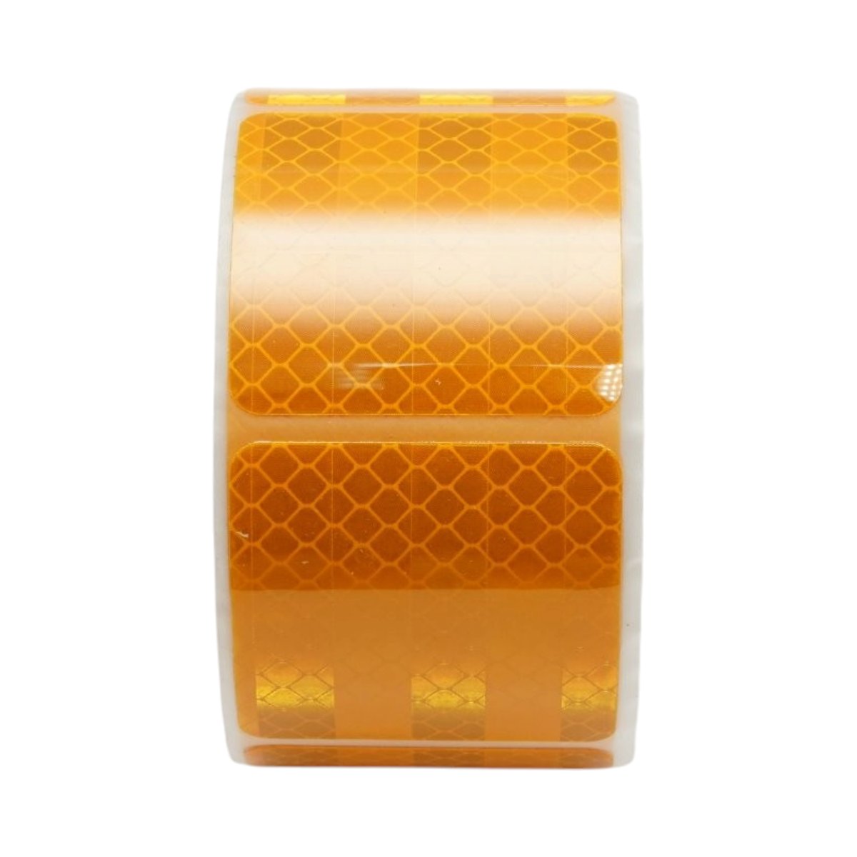 Banda reflectorizanta portocalie intrerupta autoadeziva 50x50mm 60 buc/rola HighPower [2]