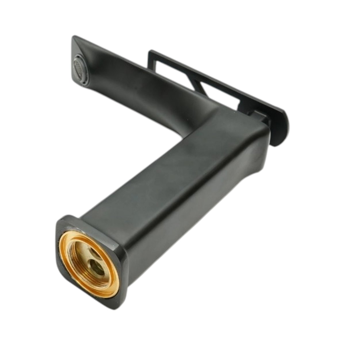 Baterie lavoar baie inalta patrata, monocomanda, negru mat, aliaj zinc, furtunuri incluse [3]