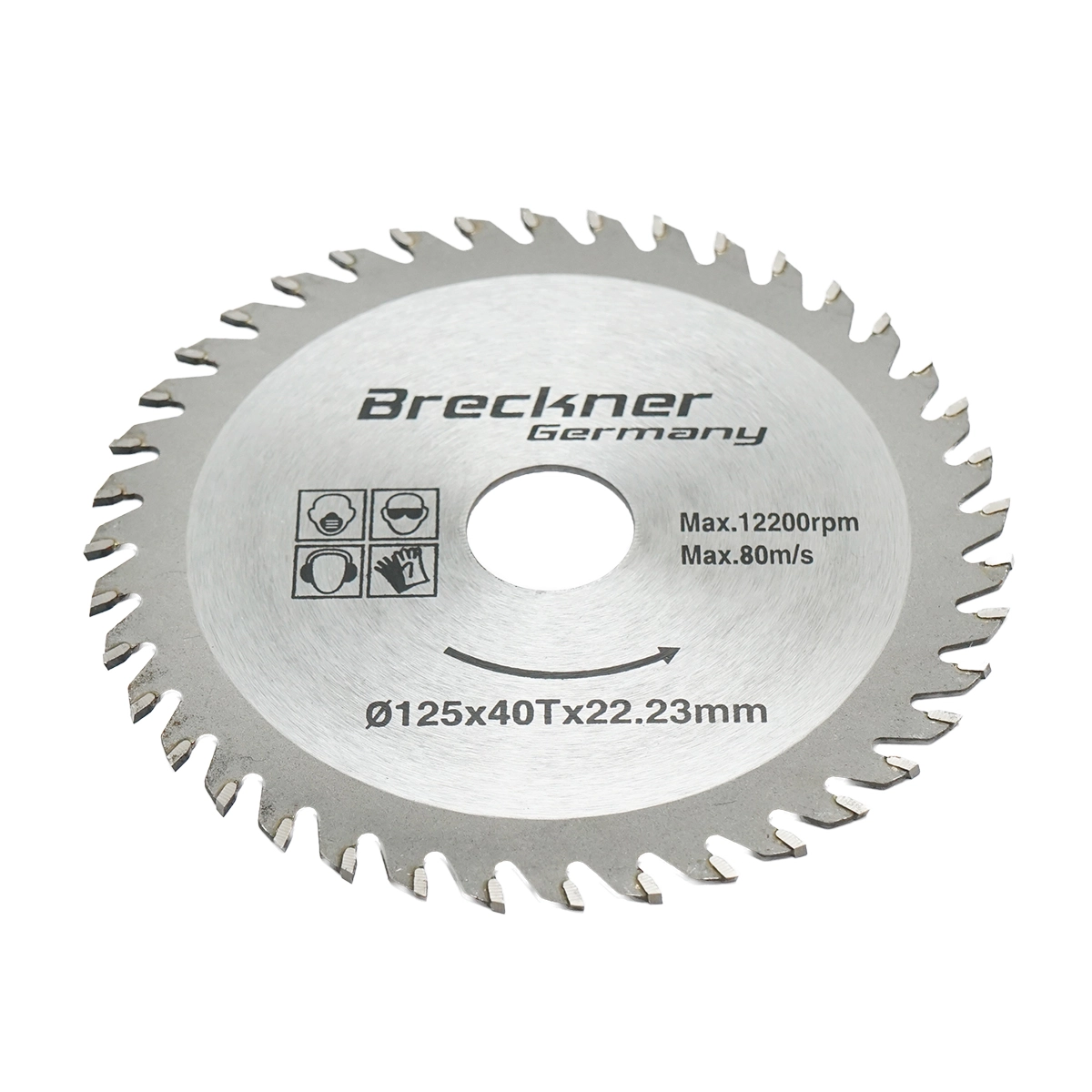 Disc circular vidia pentru lemn 125x1.2x22.23mm, 40 dinti, turatie maxima 12200rpm Breckner Germany [2]