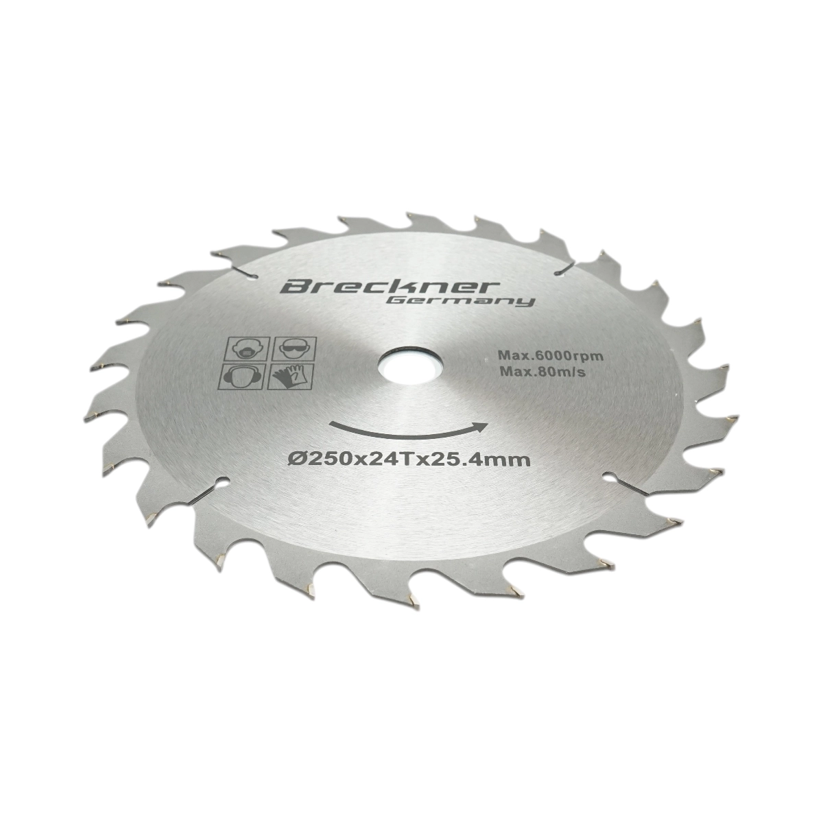 Disc circular vidia pentru lemn 250x25.4mm, 24 dinti, turatie maxima 6000rpm Breckner Germany [2]