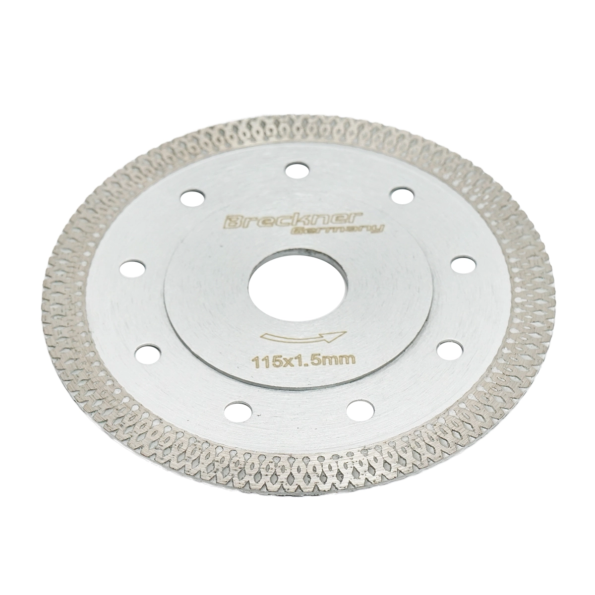 Disc diamantat turbo continuu 115x1.5x22.23mm, taiere umeda/uscata pentru ceramica dura, gresie, faianta Breckner Germany [3]