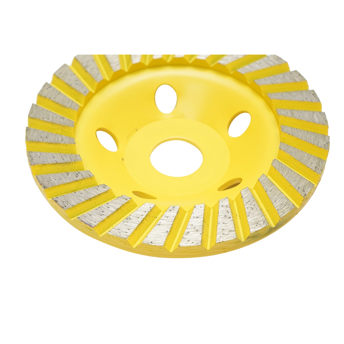Disc diamantat turbo segmentat tip cupa 125x22.23mm pentru slefuire beton, granit, piatra Crownman [3]