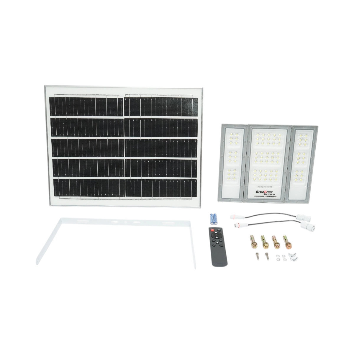 Lampa LED 1300lm, 6500K, cu panou solar 25W, baterie LiFePO4 3.2V/15Ah, senzor de miscare si telecomanda, IP66 Breckner Germany [2]