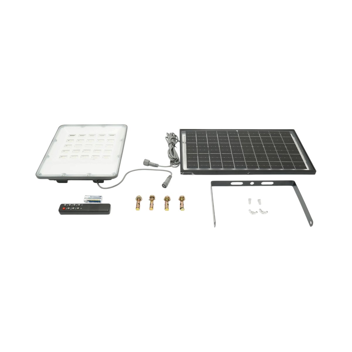 Proiector LED 200W, 6500K, cu panou solar bifacial 20W, baterie LiFePO4 10000mAh si telecomanda, IP66 Breckner Germany [2]