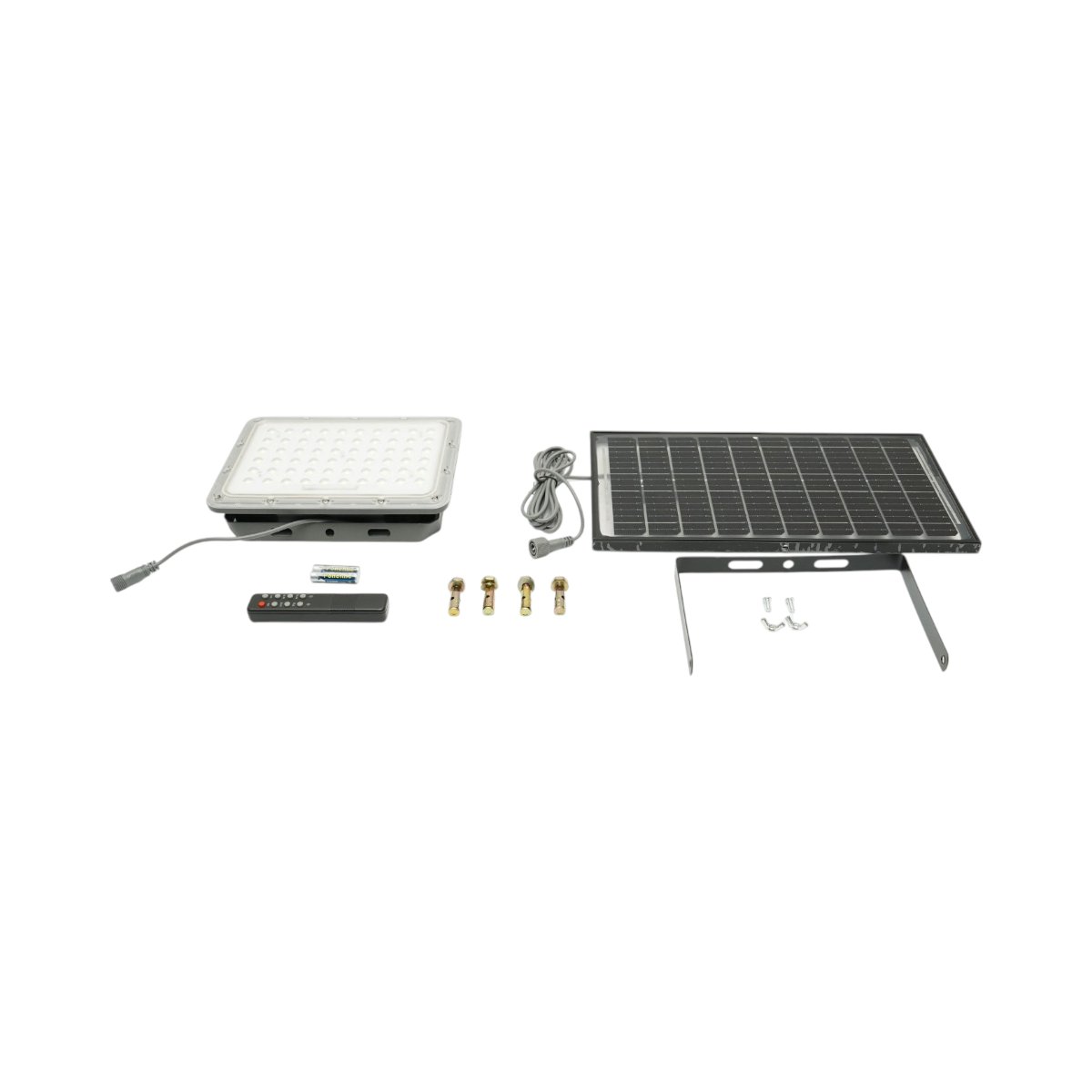 Proiector LED 200W cu panou solar bifacial 20W, baterie 20000mAh si telecomanda, IP66 Breckner Germany [2]