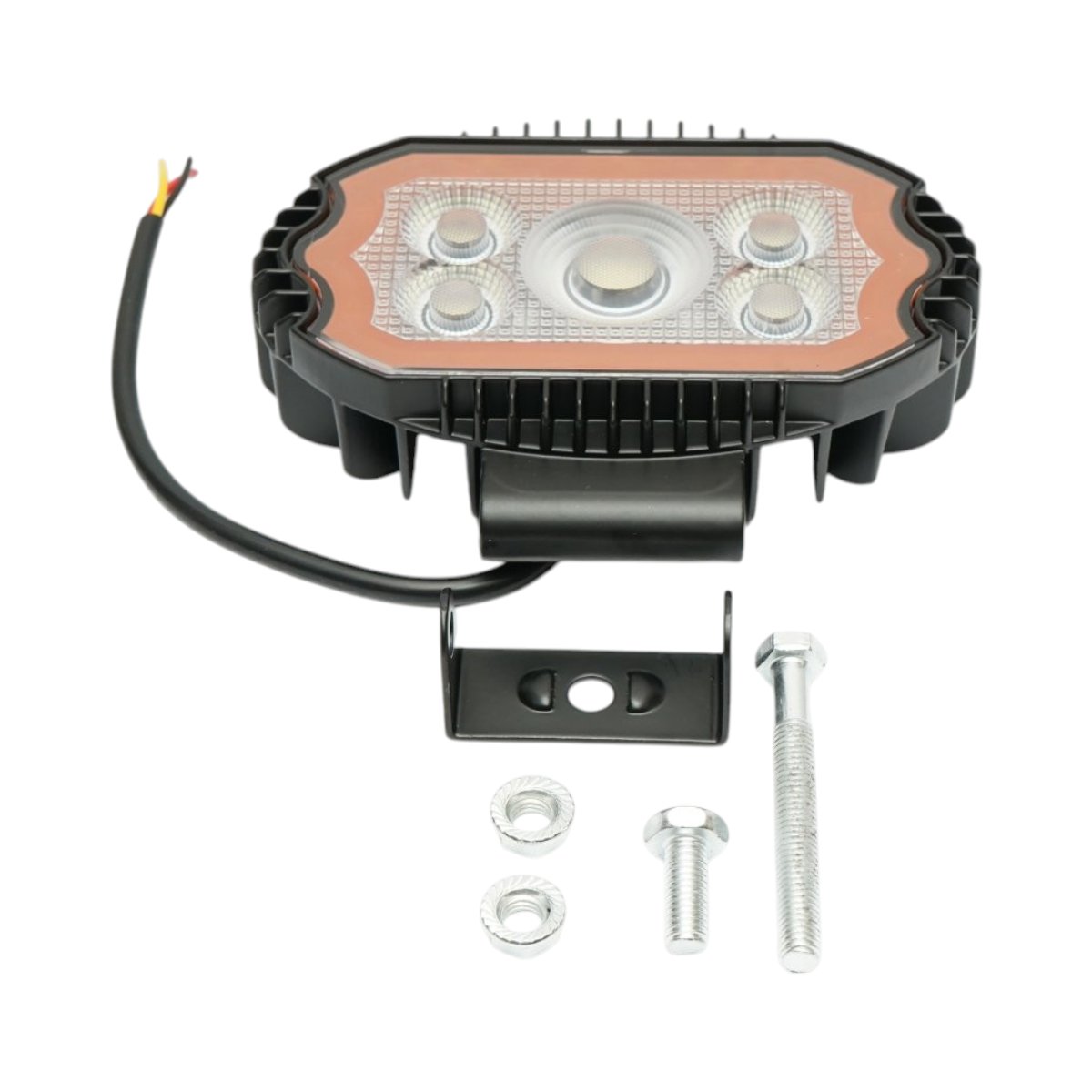 Proiector oval LED cu DRL 17W, 9-36V, 47 LED-uri, alb-galben, carcasa aluminiu 141x106x38mm, IP67 Breckner Germany [2]