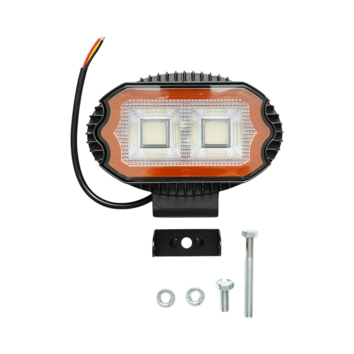 Proiector oval LED cu DRL 17W, 9-36V, 54 LED-uri, alb-galben, carcasa aluminiu 141x106x38mm, IP67 Breckner Germany [2]
