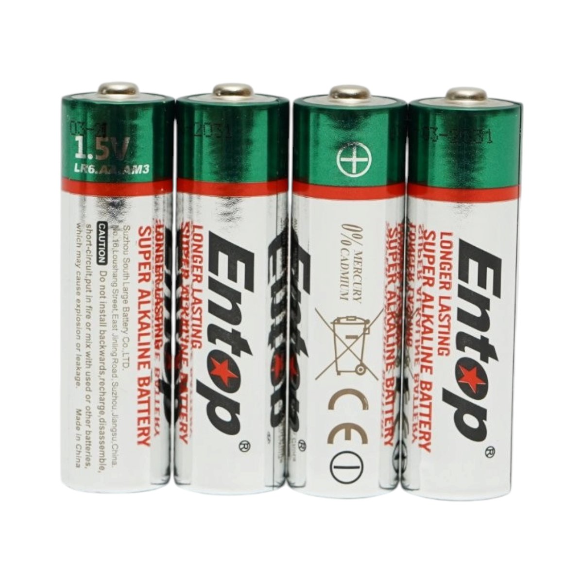 Set 4 baterii alcaline AA LR6 1.5V Entop [2]