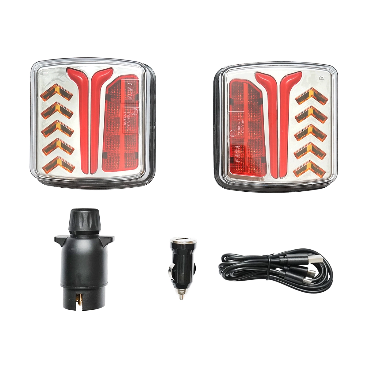 Set lampi remorca LED 12-24V cu magnet si control wireless, baterie 3.7V/2000mAh IP65 Breckner Germany [2]
