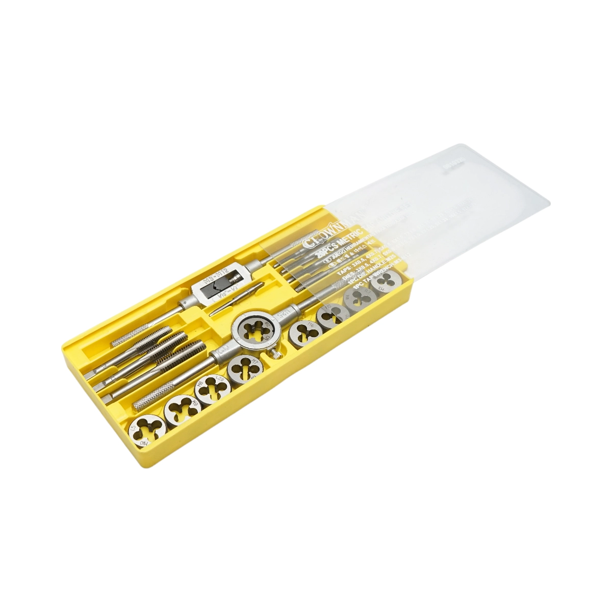 Trusa tarozi si filiere metrice M3-M12 mm 20 piese Crownman [2]