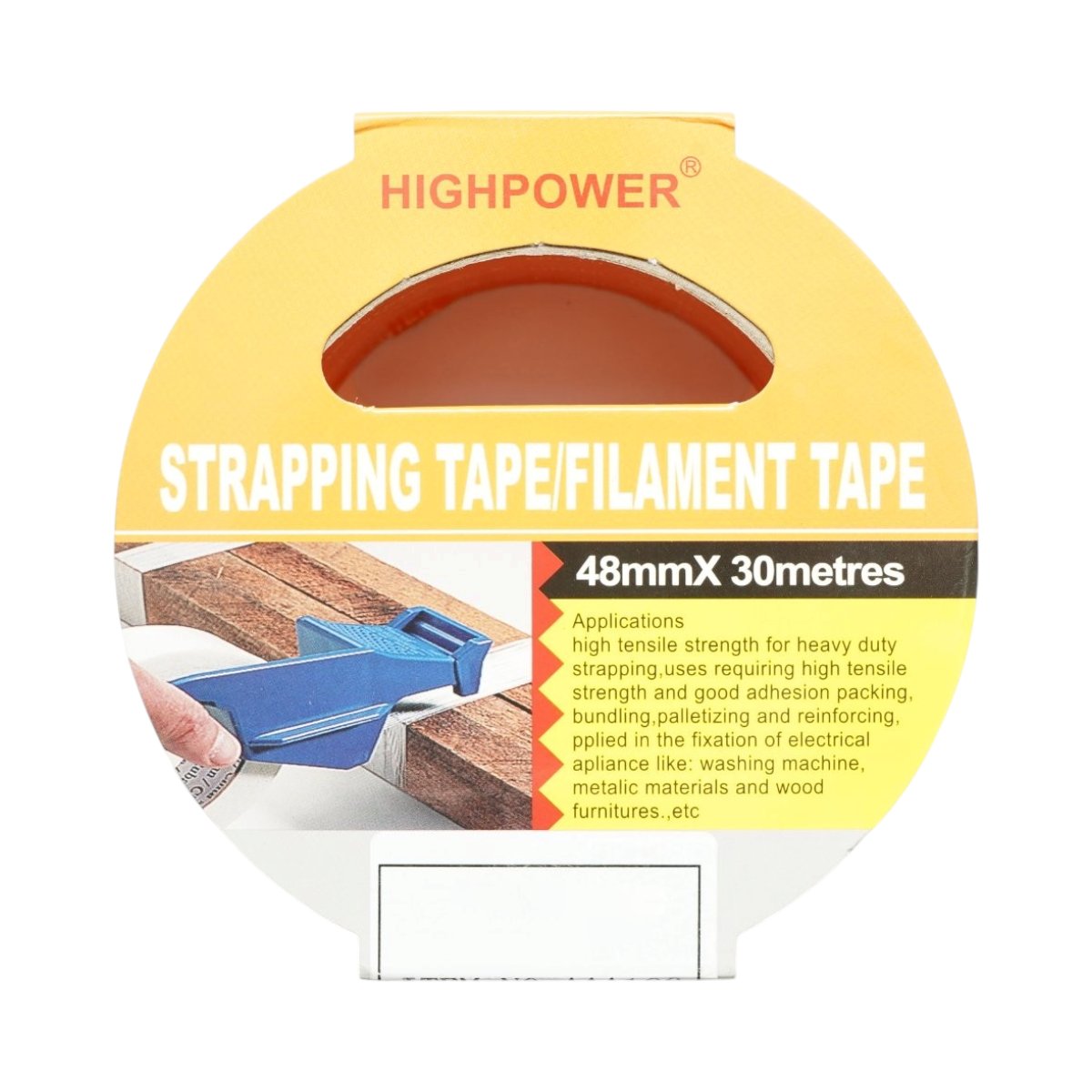 Banda adeziva ranforsata cu filament 48mm x 30m pentru ambalare HighPower [5]