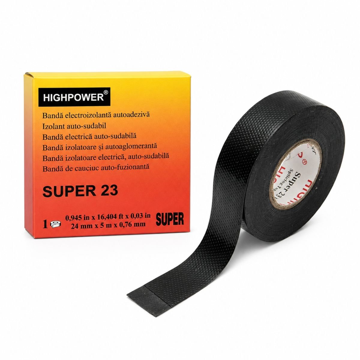 Banda autovulcanizanta electroizolanta din cauciuc 24mm x 5m Super 23 HighPower [4]
