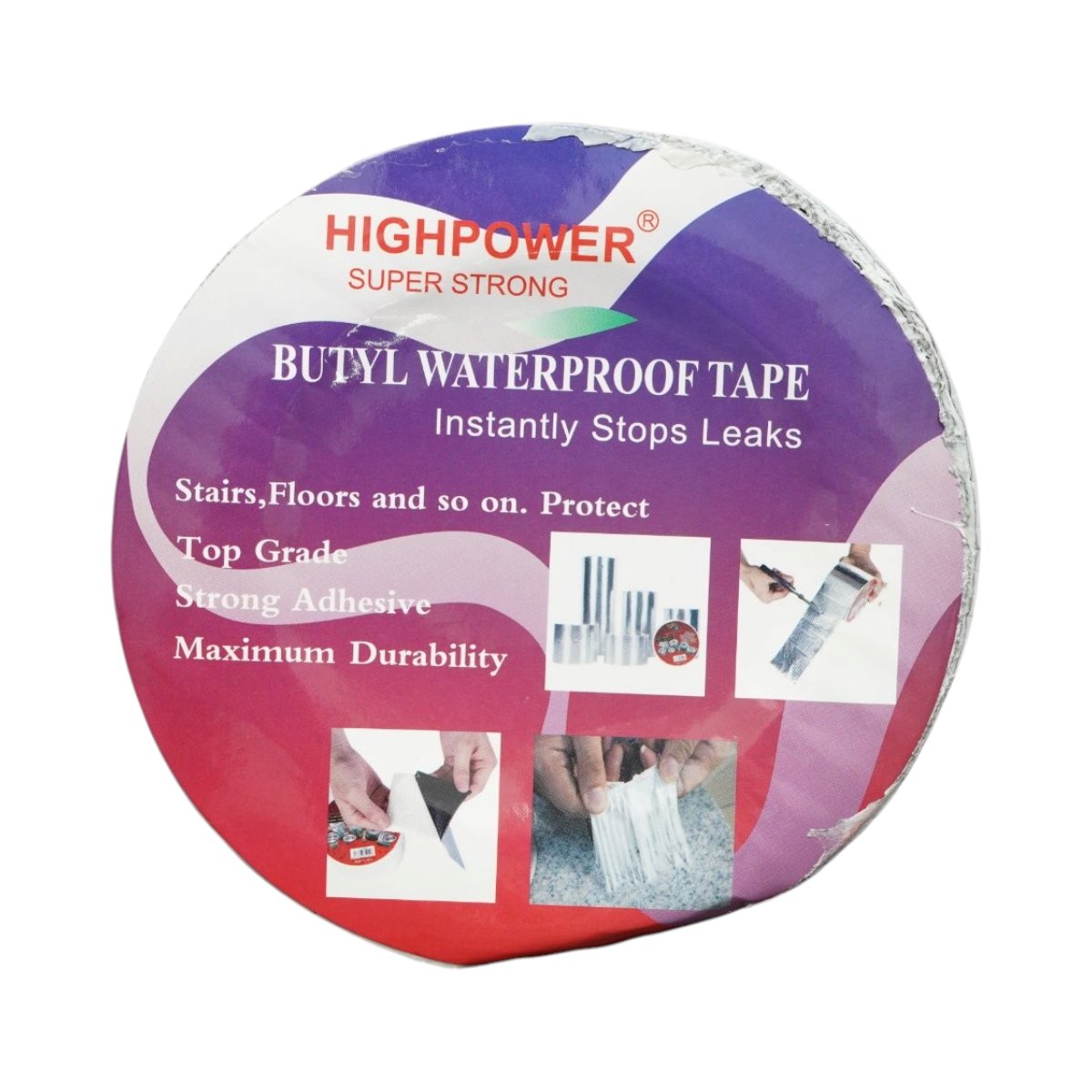 Banda butilica hidroizolanta autoadeziva 50mm x 5m cu folie de aluminiu HighPower [4]
