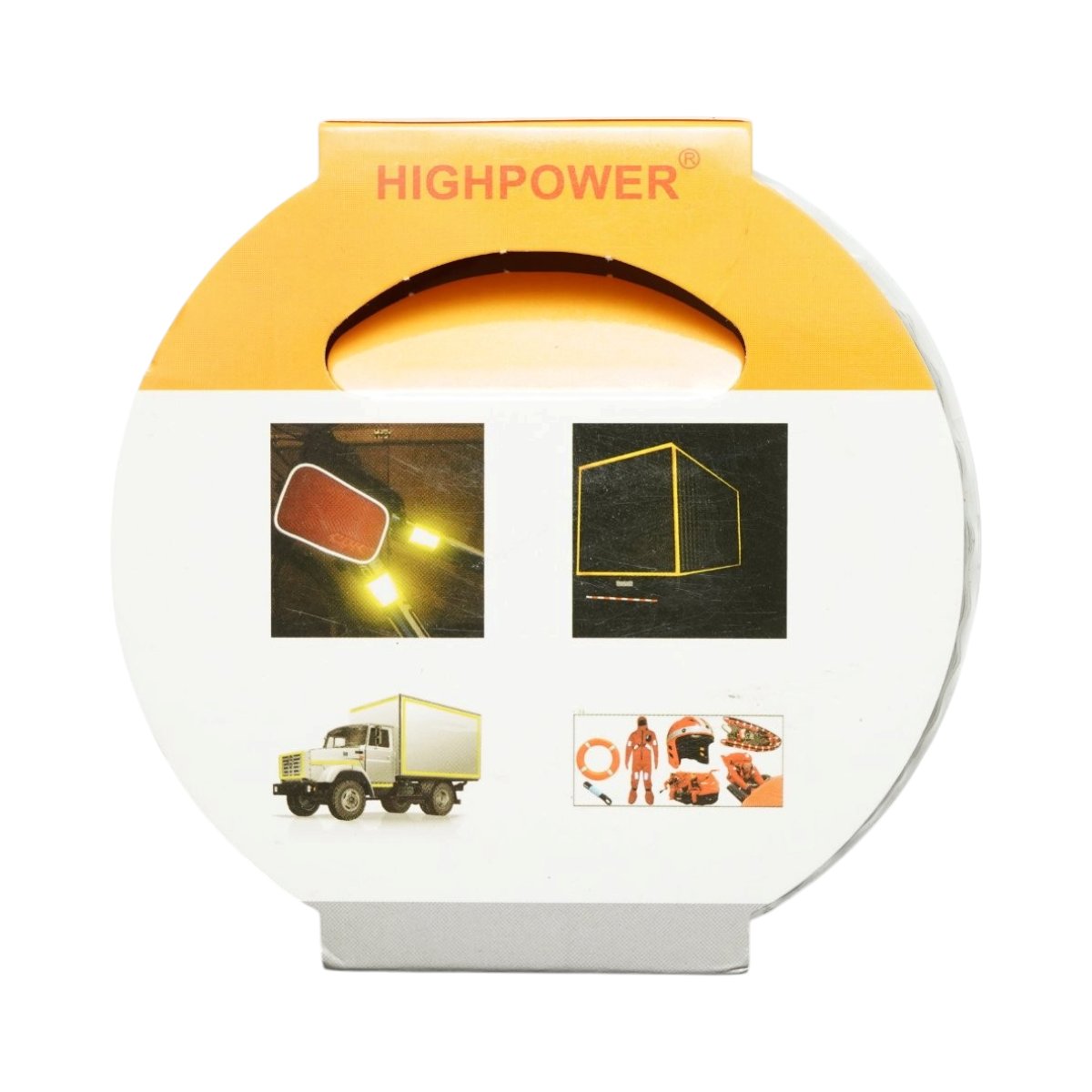 Banda reflectorizanta alba intrerupta autoadeziva 50x50mm 60 buc/rola HighPower [4]