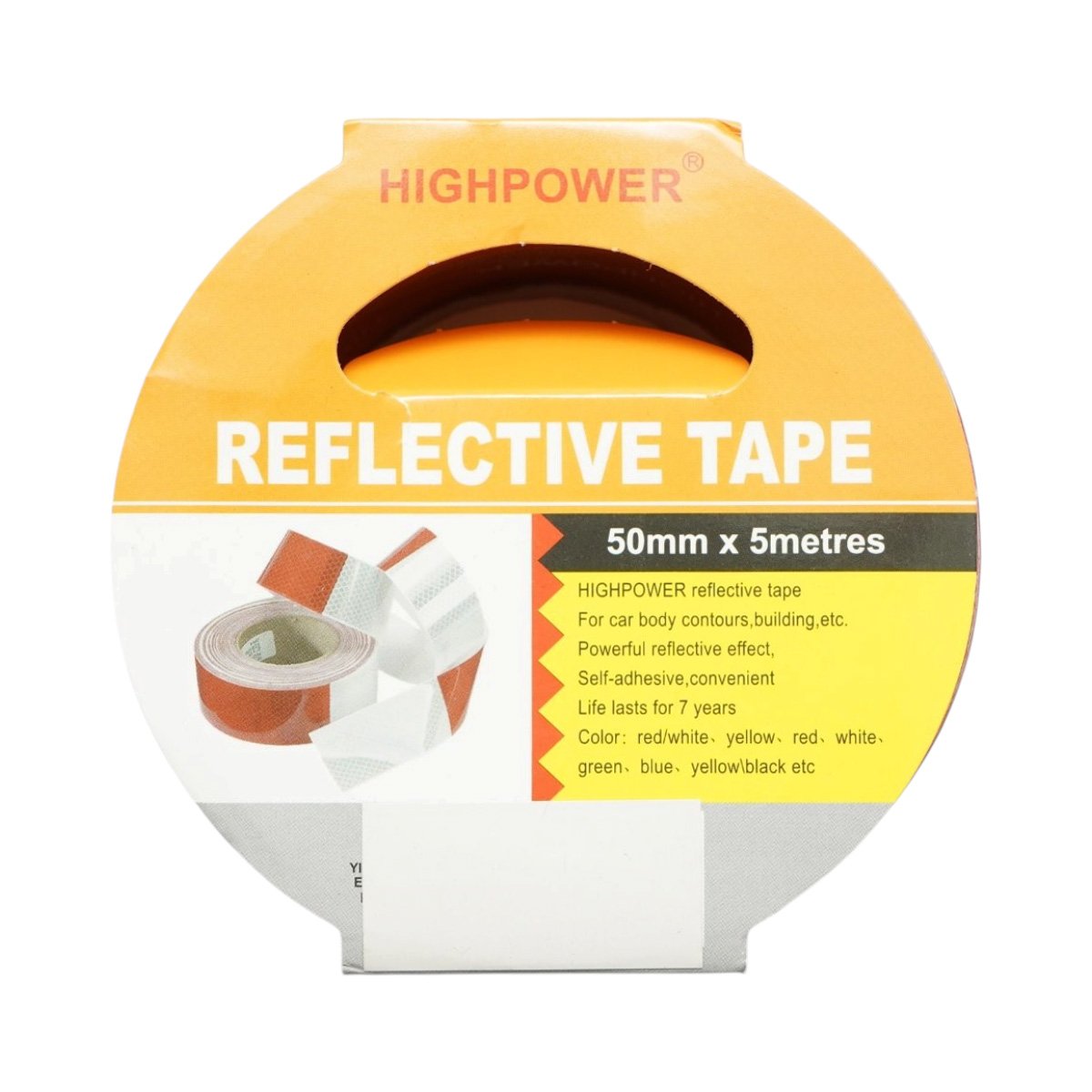 Banda reflectorizanta rosu-alb cu sageata autoadeziva 50mm x 5m HighPower [3]