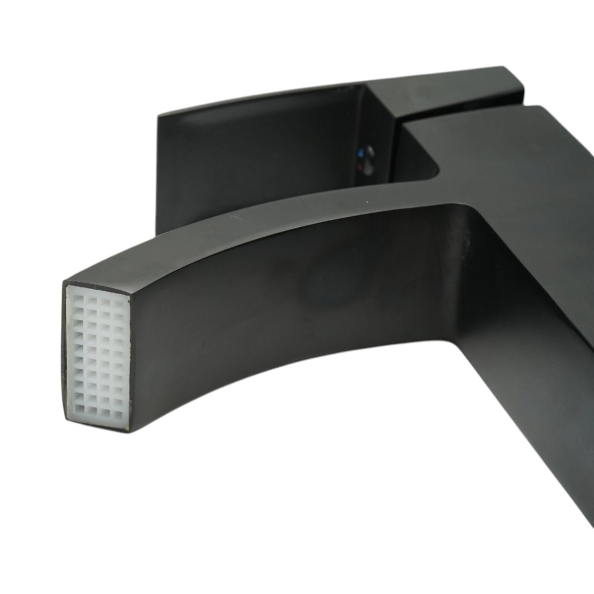 Baterie lavoar tip cascada negru mat, monocomanda, furtunuri incluse Breckner Germany [3]