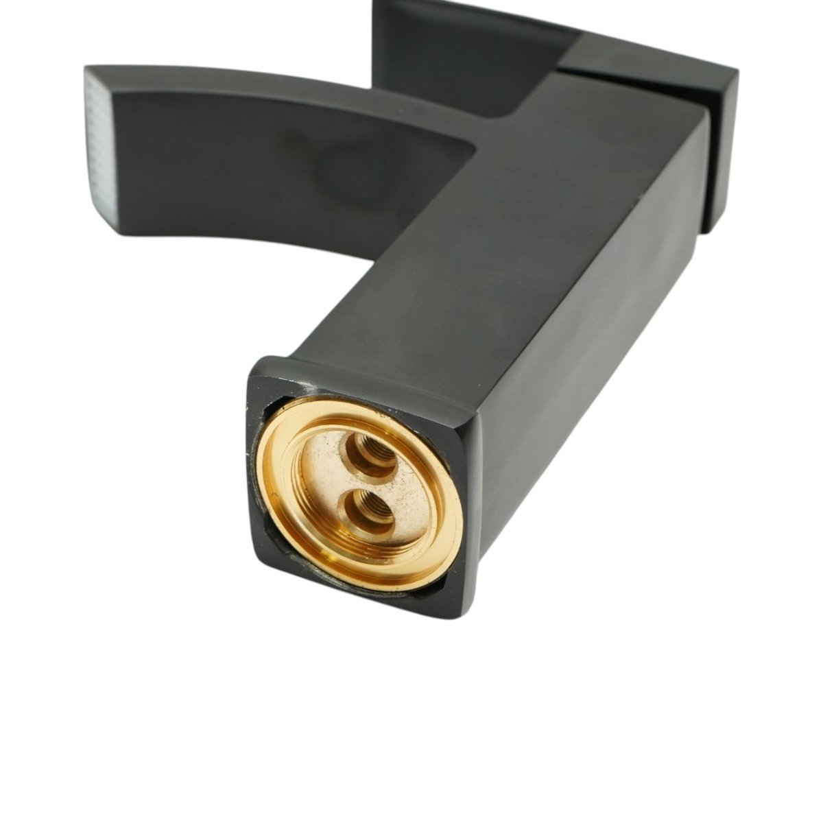 Baterie lavoar tip cascada negru mat, monocomanda, furtunuri incluse Breckner Germany [2]