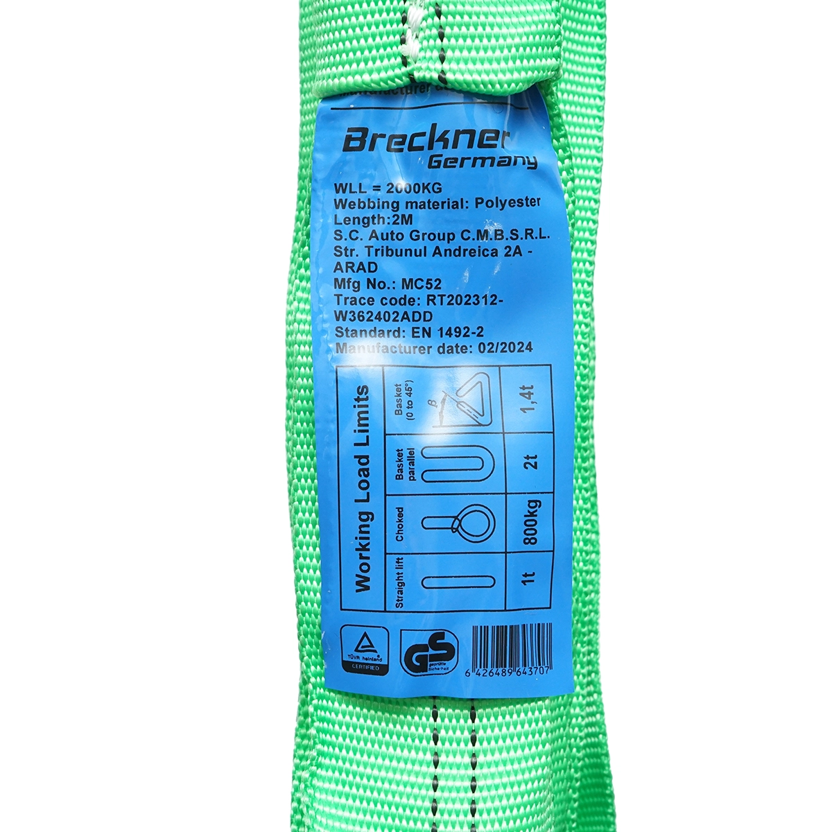 Chinga de ridicare 2mx45mm 2T Breckner Germany [2]