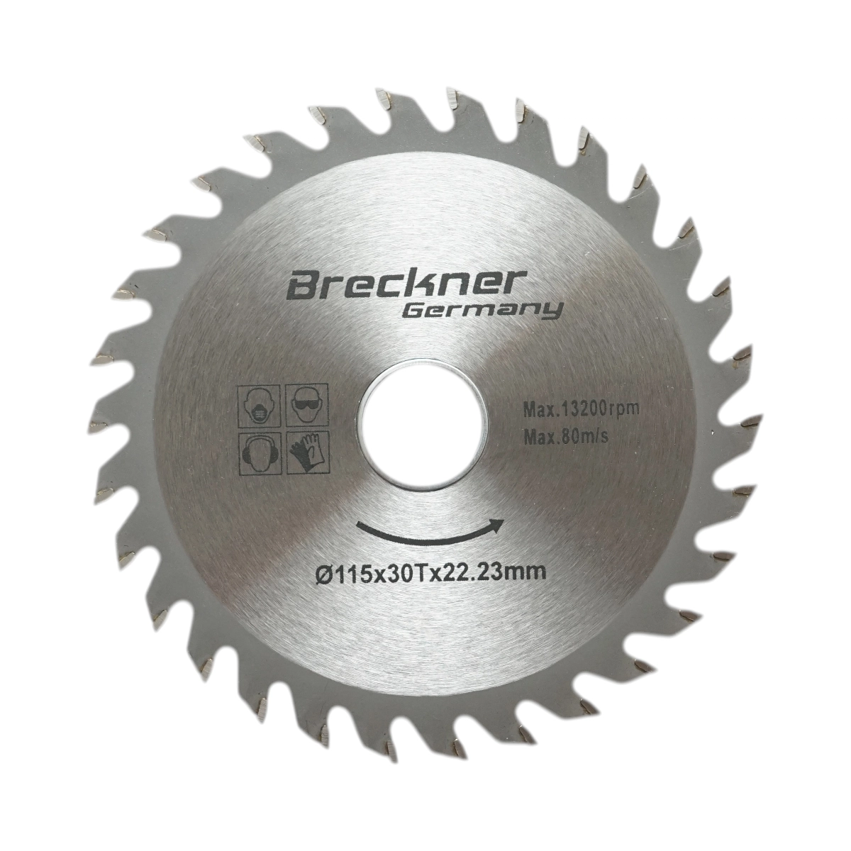 Accesorii taiere, polizare si slefuire - Disc circular vidia pentru lemn 115x1.2x22.23mm, 30 dinti, turatie maxima 13200rpm Breckner Germany