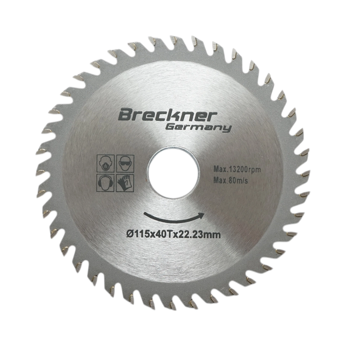 Accesorii taiere, polizare si slefuire - Disc circular vidia pentru lemn 115x22.23mm, 40 dinti, turatie maxima 13200rpm Breckner Germany