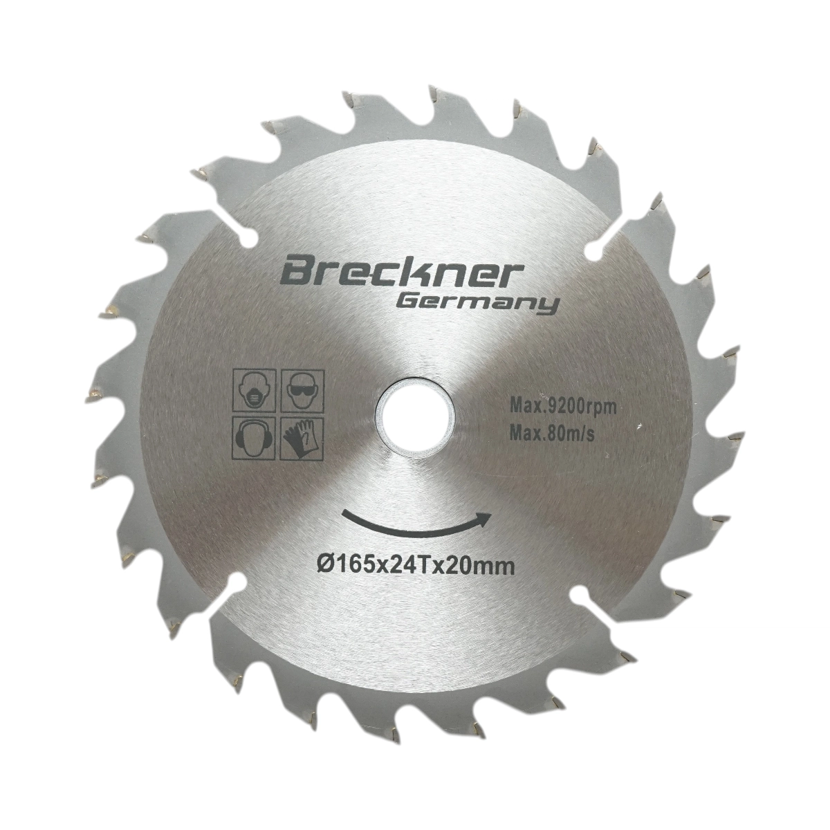 Accesorii taiere, polizare si slefuire - Disc circular vidia pentru lemn 165x20mm, 24 dinti, turatie maxima 9200rpm Breckner Germany
