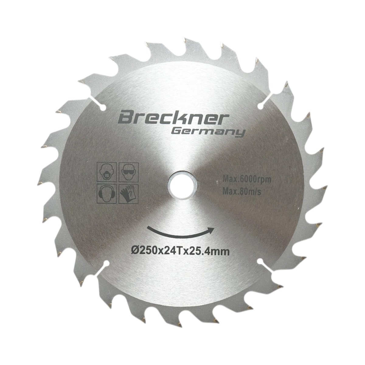 Scule si Unelte - Disc circular vidia pentru lemn 250x25.4mm, 24 dinti, turatie maxima 6000rpm Breckner Germany